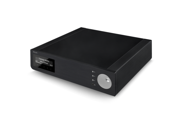 A black AVM - AS 2.3 - Streaming Integrated Amplifier on a white background.