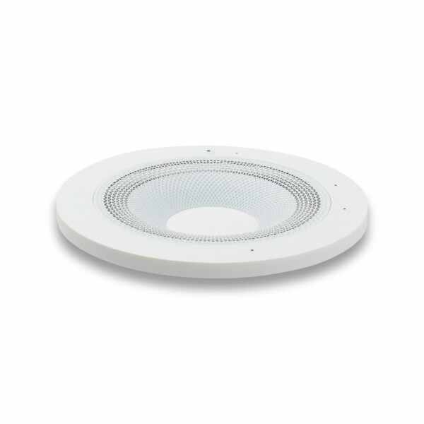 A Zuma – Smart Bezel Voice LED downlight on a white surface.