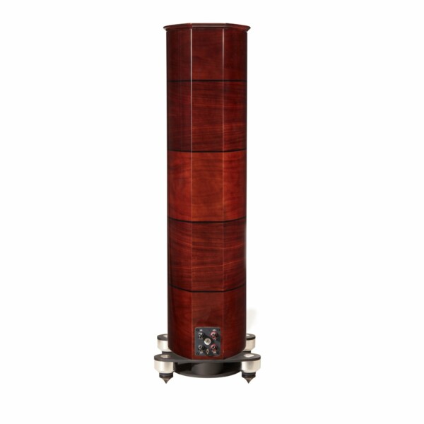 A tall wooden Fyne Audio - F1-8S - Floor Standing Speaker on a stand.