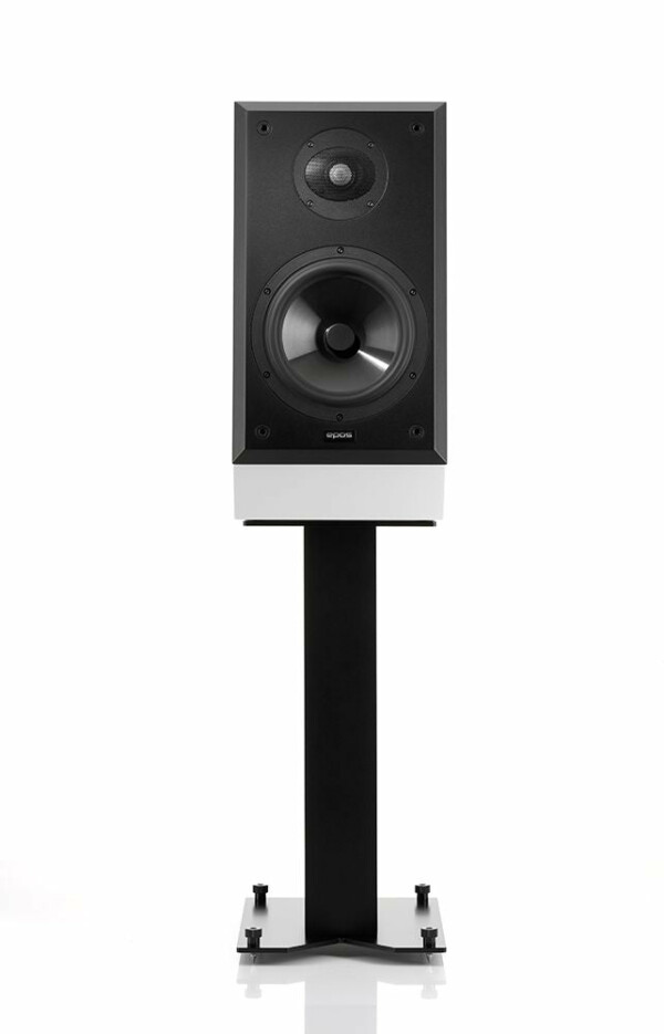 A pair of Epos - ES14N speaker stands on a white background.